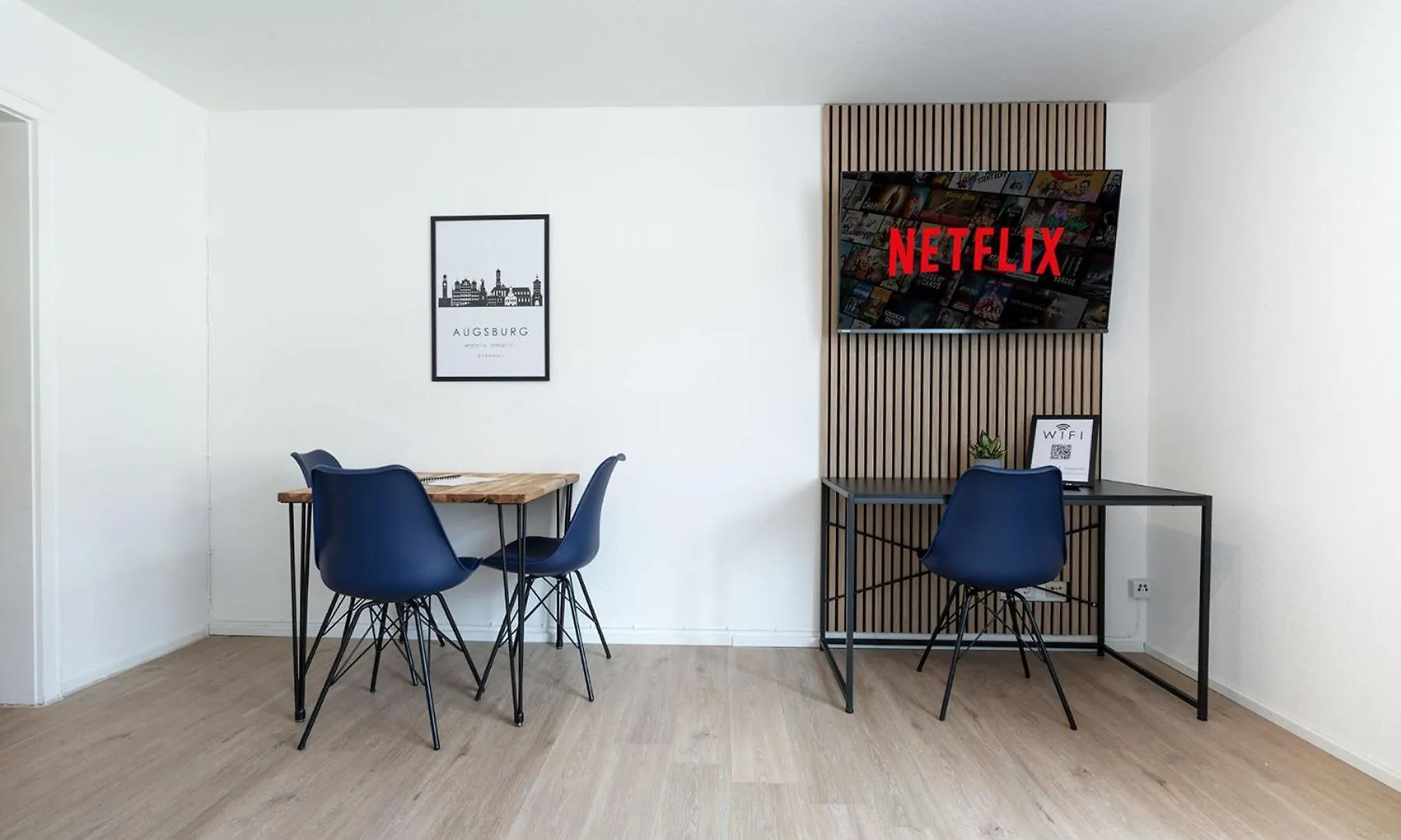 Neu Mozarthaus Center Netflix Arbeitsplatz Apartment Augsburg